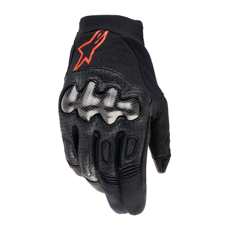 Mănuși motocross Alpinestars Megawatt 2 negru-rosu fluo