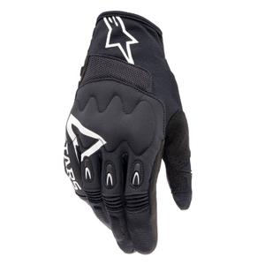 Mănuși de motocross Alpinestars Techdura alb-negru