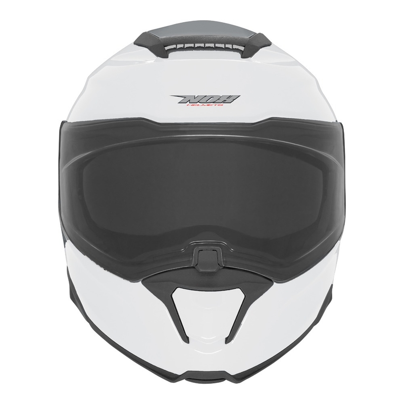 Casca de motocicleta rabatabila NOX N967 alba