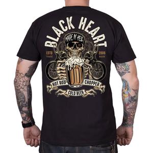 Tricou Black Heart Beer Biker negru