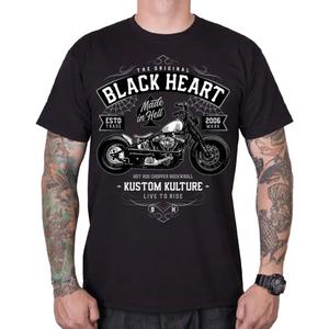 Tricou Black Heart Moto Kult negru