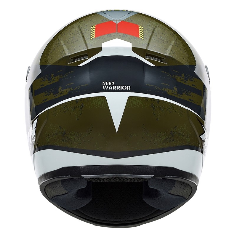Cască integrală pentru copii NOX N682K Warrior kaki verde-negru-alb-roșu lichidare
