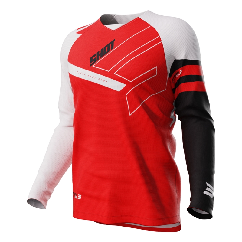 Tricou motocross copii Shot Rush roșu lichidare
