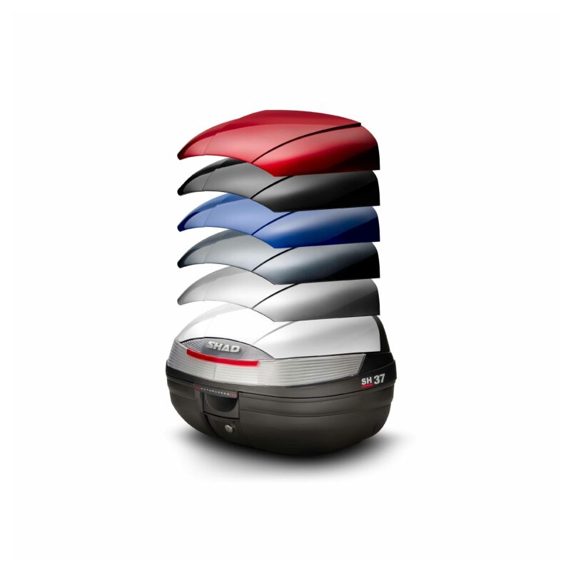 Top case cu capac colorat SHAD SH37 Rosu