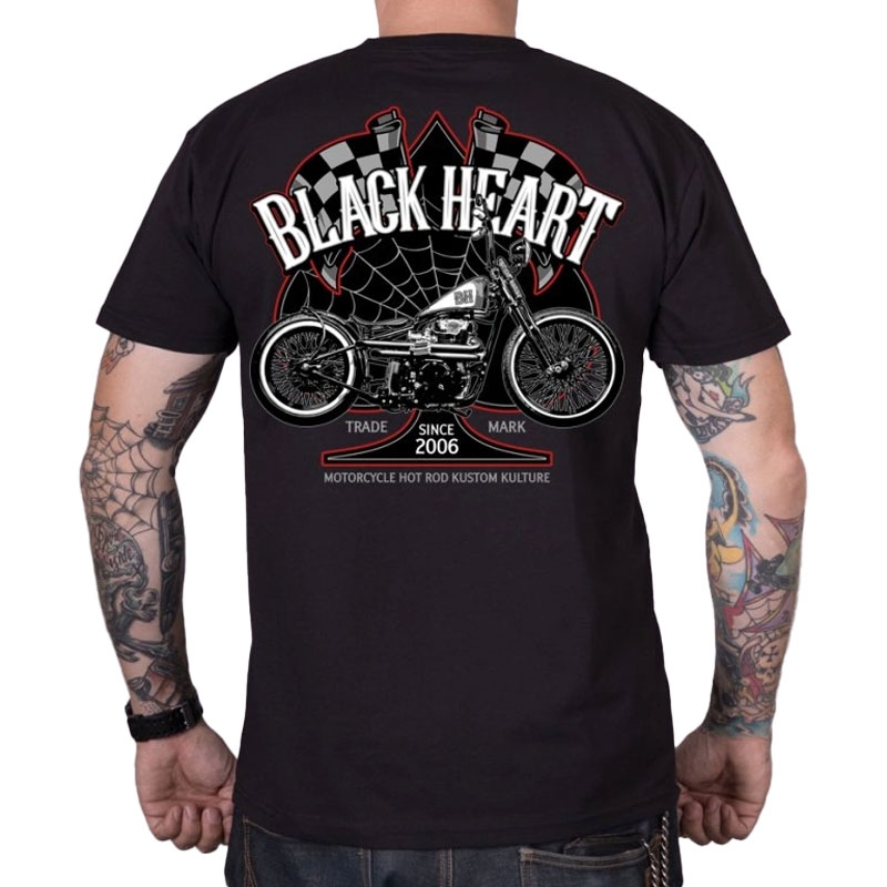 Tricou Black Heart Chopper Race negru