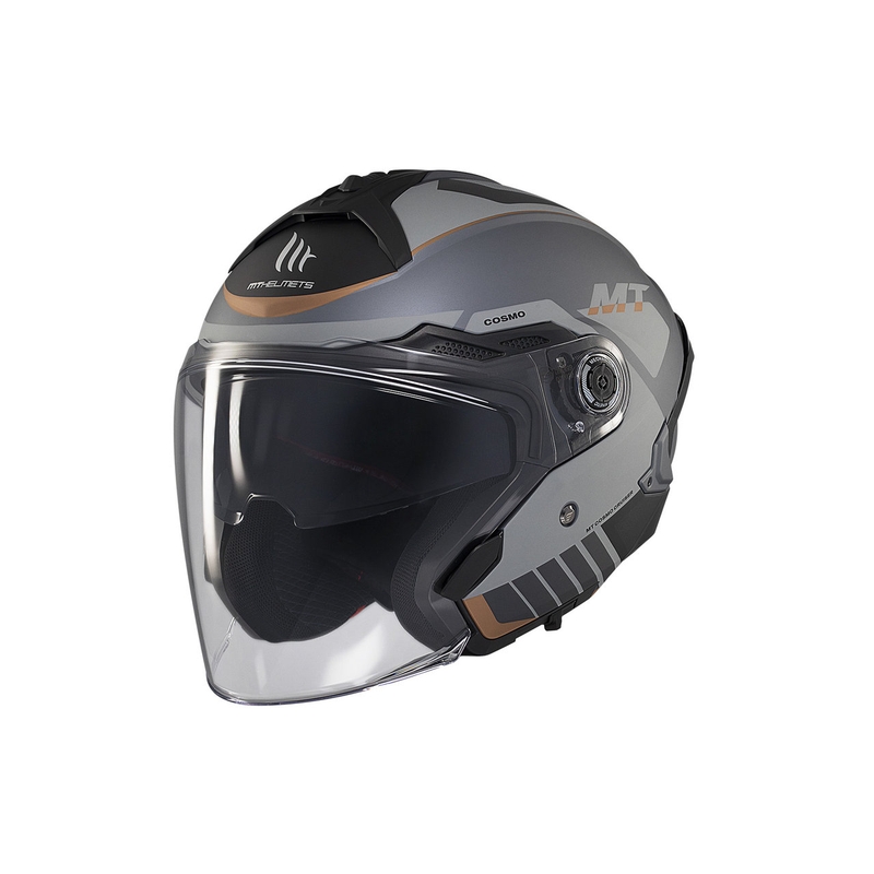 Casca open MT Cosmo SV Cruiser gri-negru mat