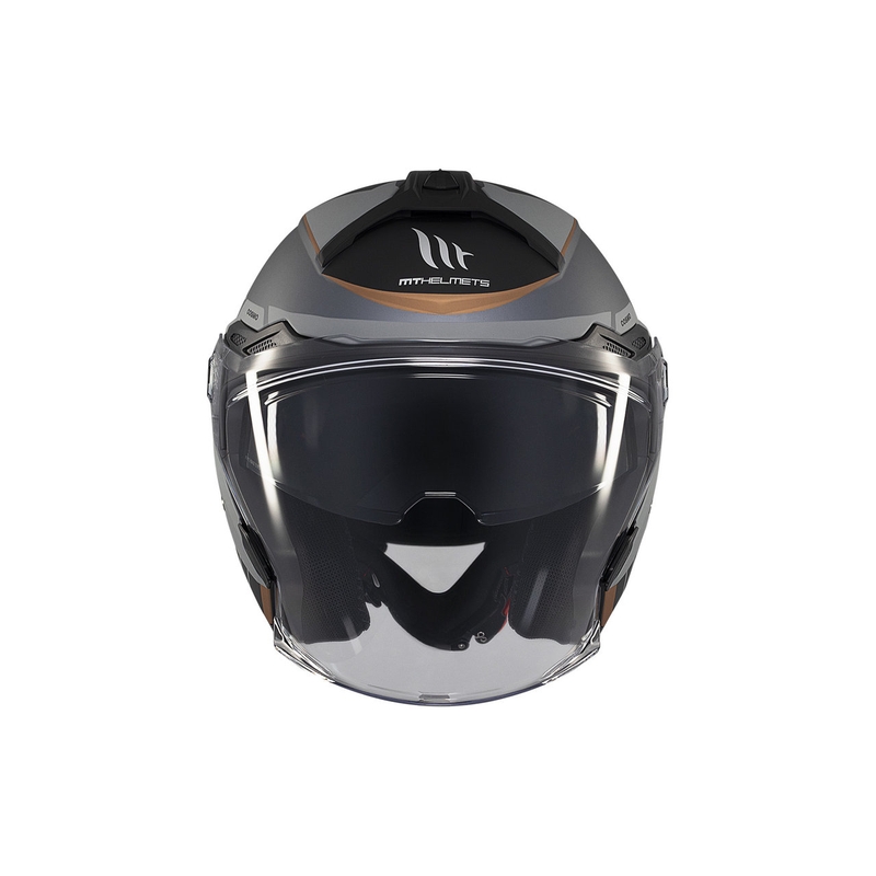 Casca open MT Cosmo SV Cruiser gri-negru mat