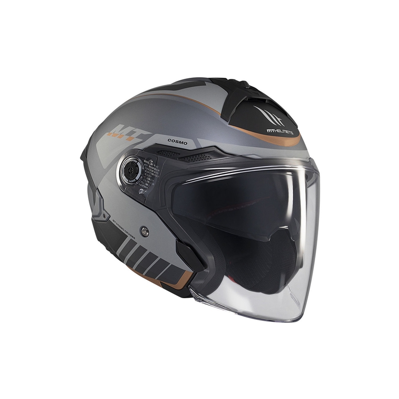 Casca open MT Cosmo SV Cruiser gri-negru mat