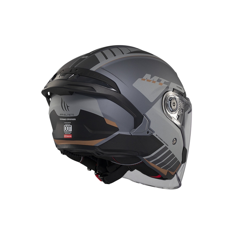 Casca open MT Cosmo SV Cruiser gri-negru mat