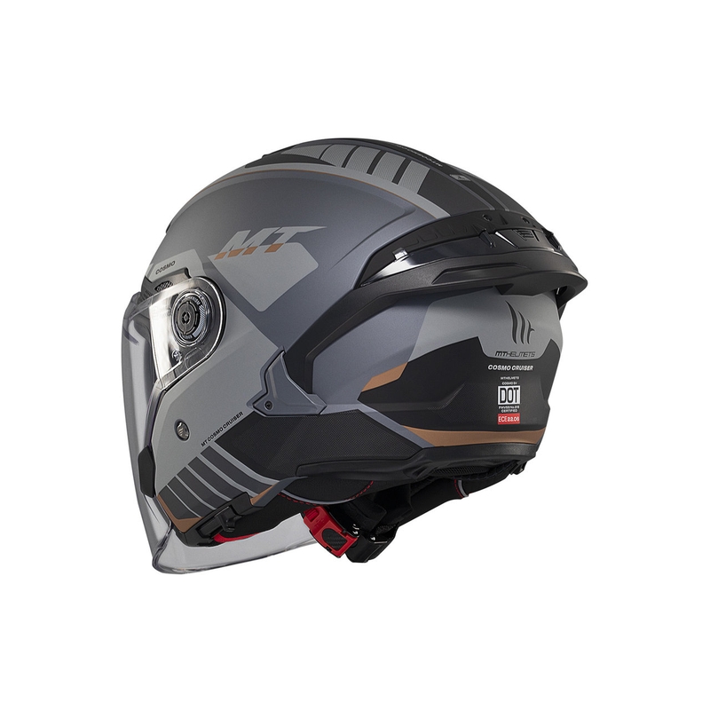 Casca open MT Cosmo SV Cruiser gri-negru mat