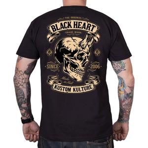 Tricou Black Heart Devil Skull negru