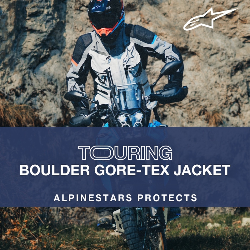 Jachetă moto Alpinestars Boulder Gore-Tex Gri închis-deschis
