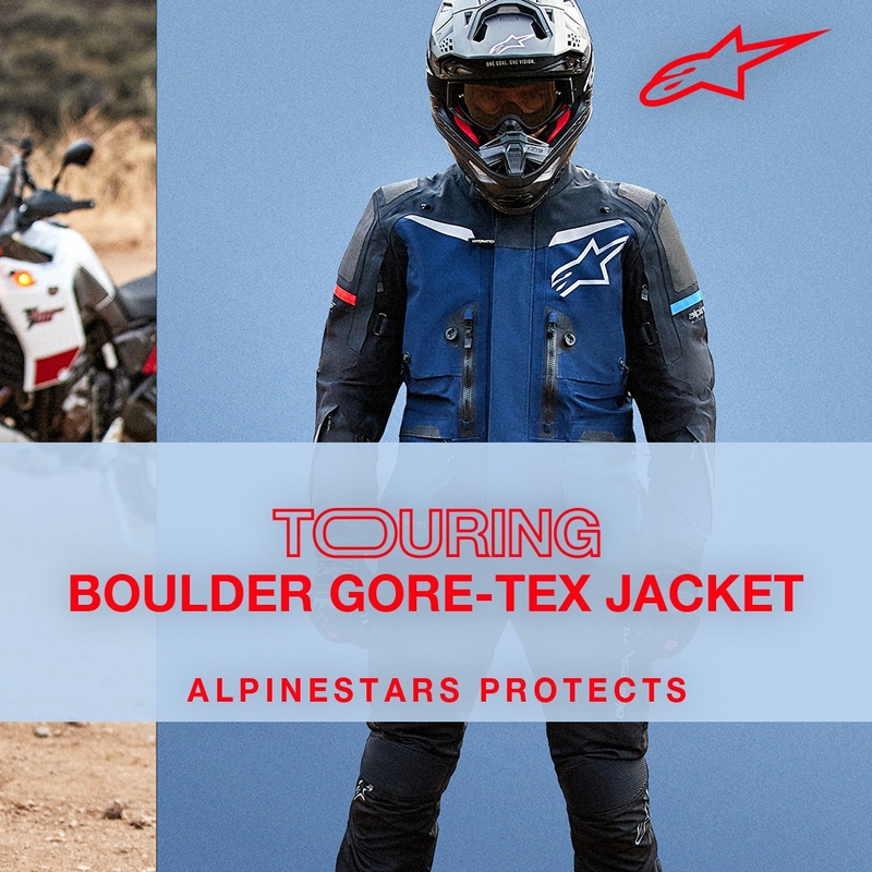Jachetă moto Alpinestars Boulder Gore-Tex Gri închis-deschis
