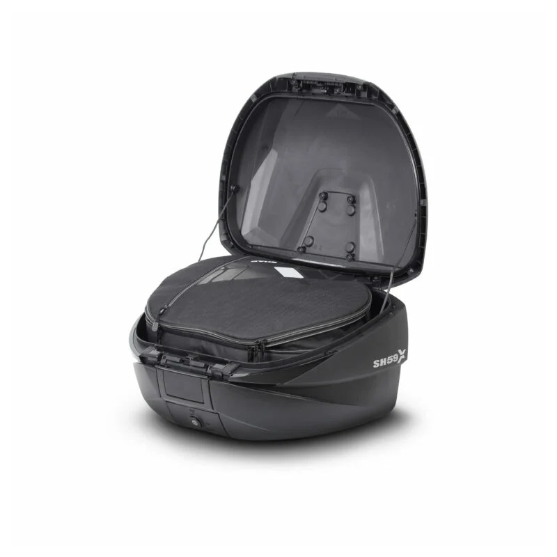 Top case SHAD SH59X negru cu capac de aluminiu (expandable concept) with PREMIUM SMART lock
