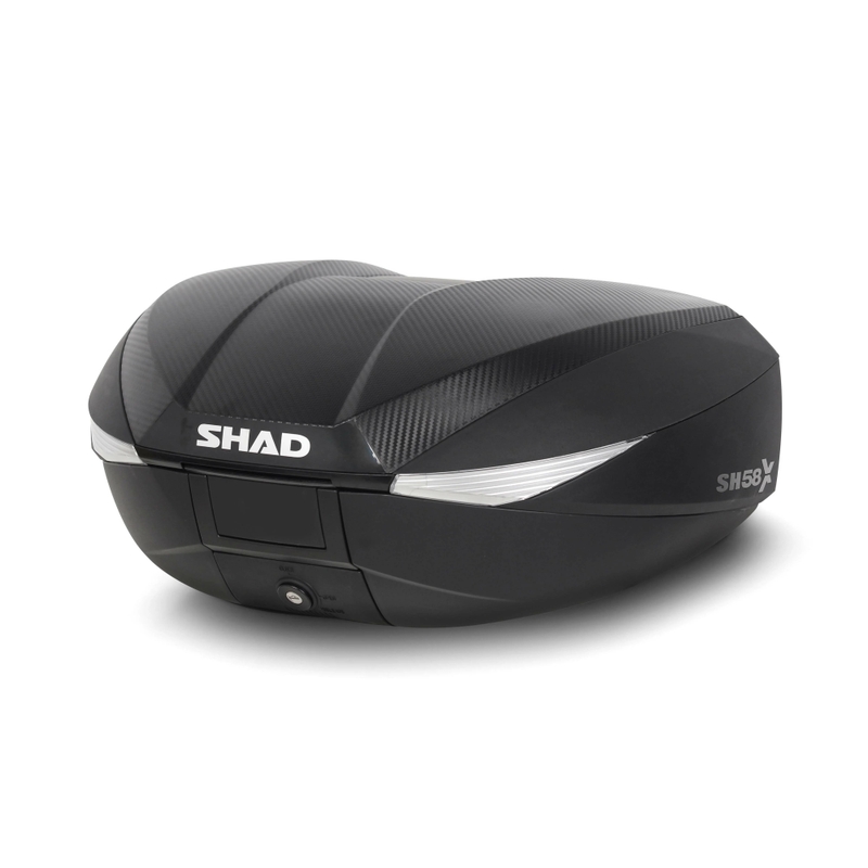 Top case cu capac colorat SHAD SH58X Alb with PREMIUM lock