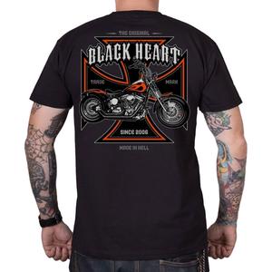 Tricou Black Heart Moto Cross negru