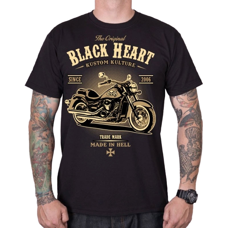 Tricou Black Heart Harley negru