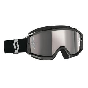 Ochelari de motocross SCOTT - USA Primal CH alb-negru (plexiglas argintiu)