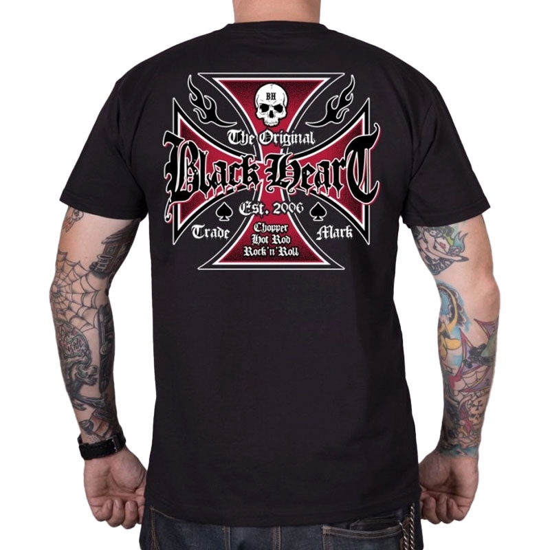 Tricou Black Heart Cross negru