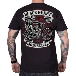 Tricou Black Heart Skeleton Chopper negru