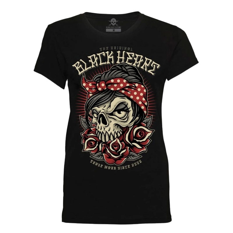 Tricou dama Black Heart Allen negru