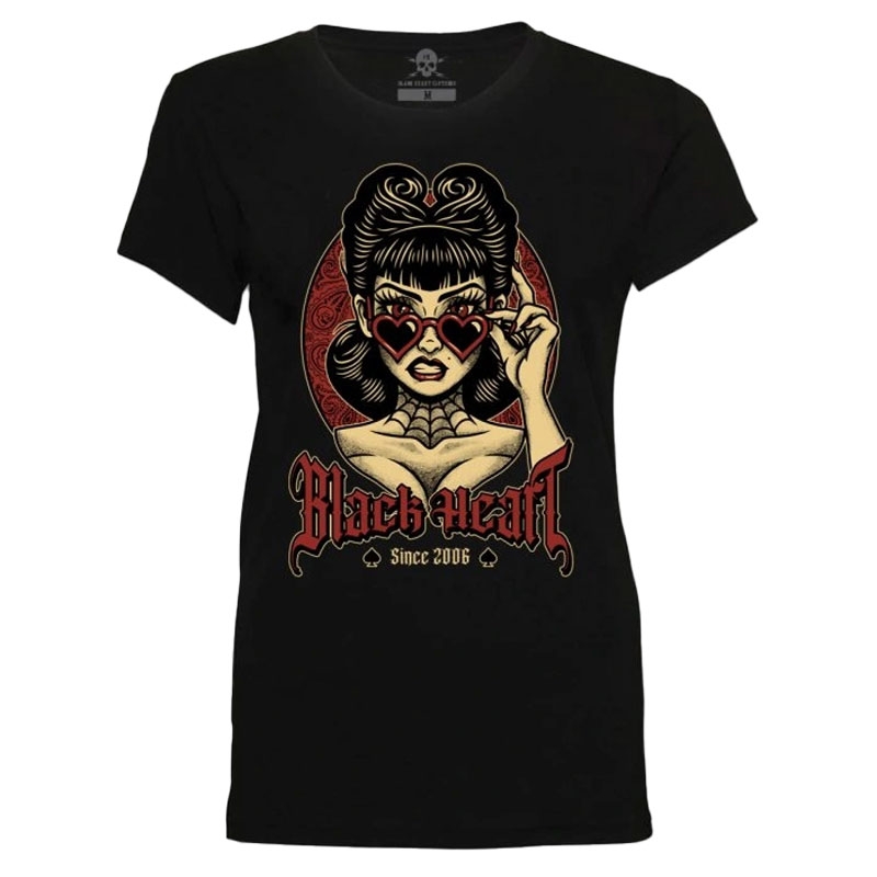 Tricou dama Black Heart Pretty black