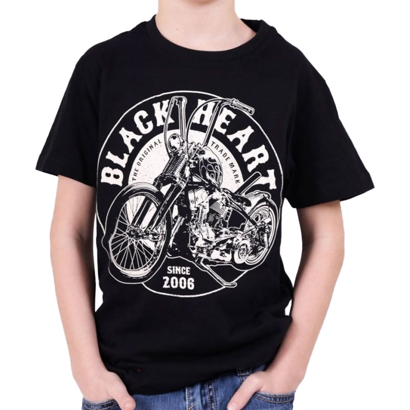 Tricou pentru copii Black Heart Chopper Kid negru