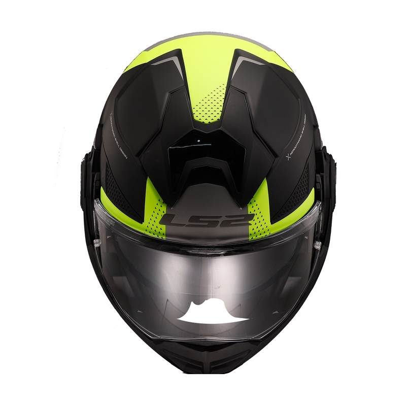 Cască de motocicletă pliabilă LS2 FF901 Advant X Oblivion negru-galben fluo