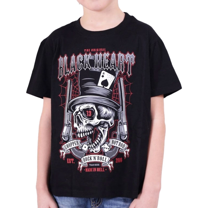 Tricou pentru copii Black Heart Pistolero negru