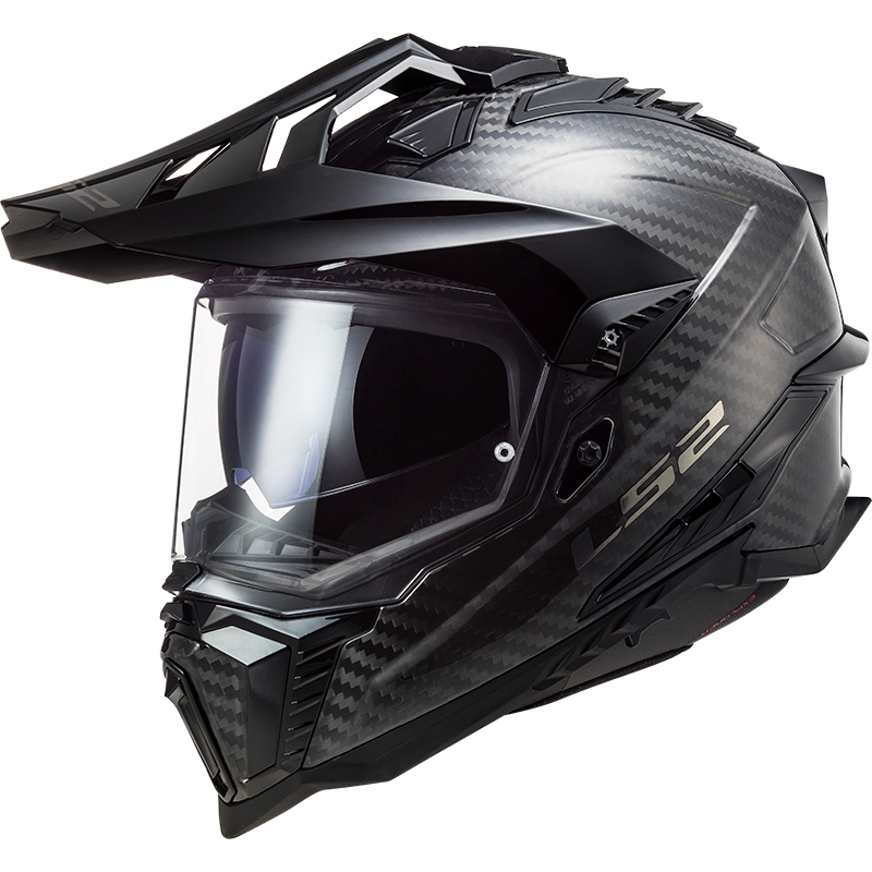 Casca Enduro LS2 MX701 Explorer Carbon negru lucios