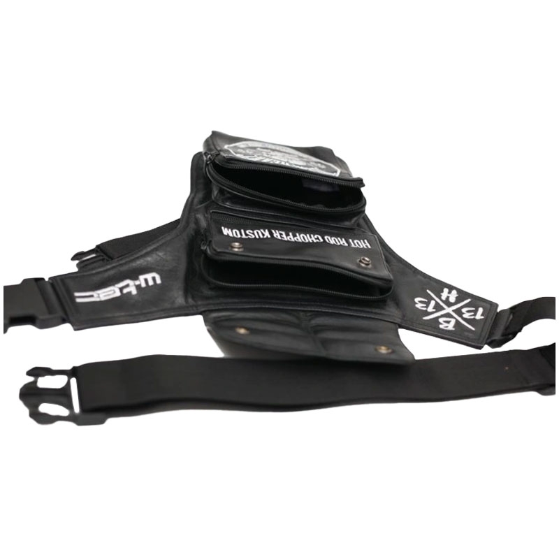 BLACK HEART W-TEC Buzunar negru pe coapsă craniu