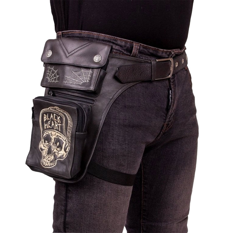 BLACK HEART W-TEC Garage Buzunar construit pe coapsă negru