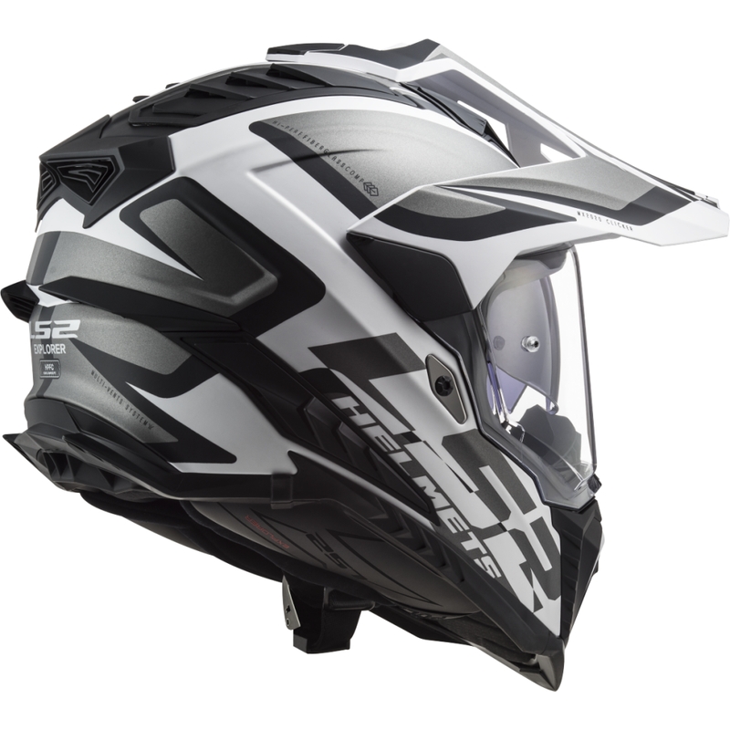 Casca Enduro LS2 MX701 Explorer Alter mat negru-alb
