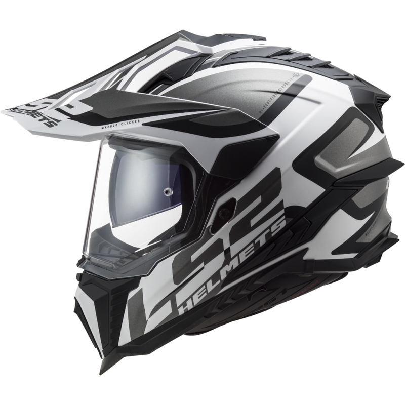 Casca Enduro LS2 MX701 Explorer Alter mat negru-alb