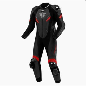 Costum moto din piele Shima Hyper-RS negru-rosu