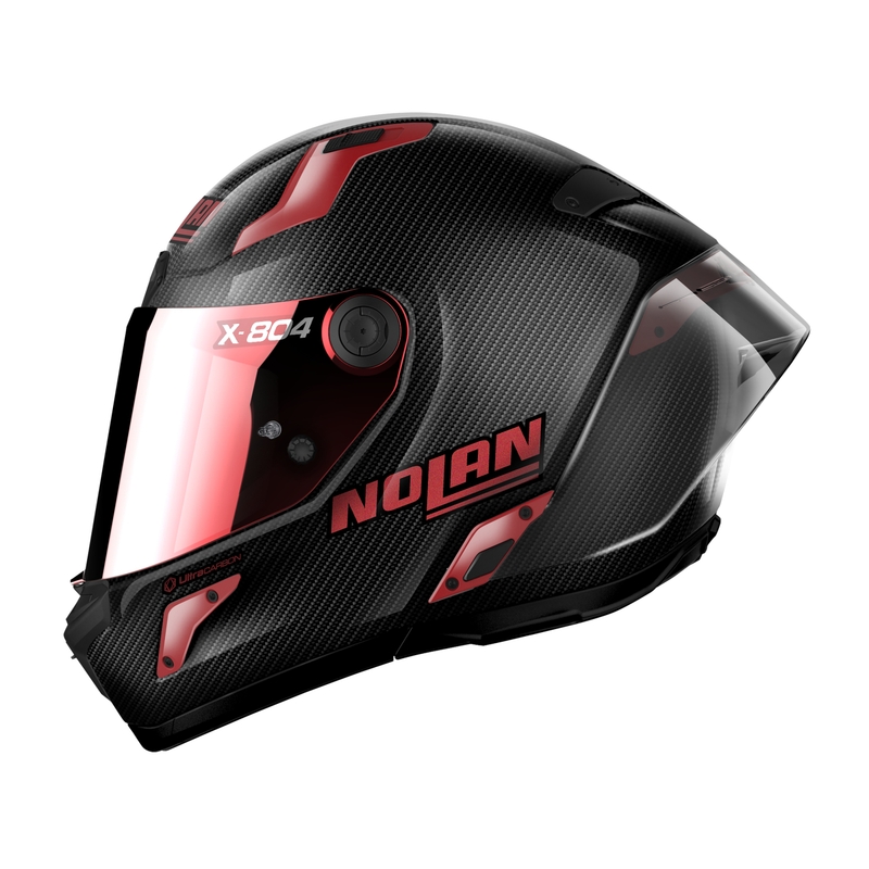 Casca moto integrala Nolan X-804 RS Ultra Carbon Iridium Edition negru-rosu