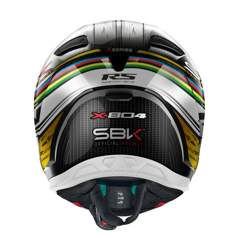 Casca moto integrala Nolan X-804 RS Ultra Carbon SBK negru-rosu-auriu