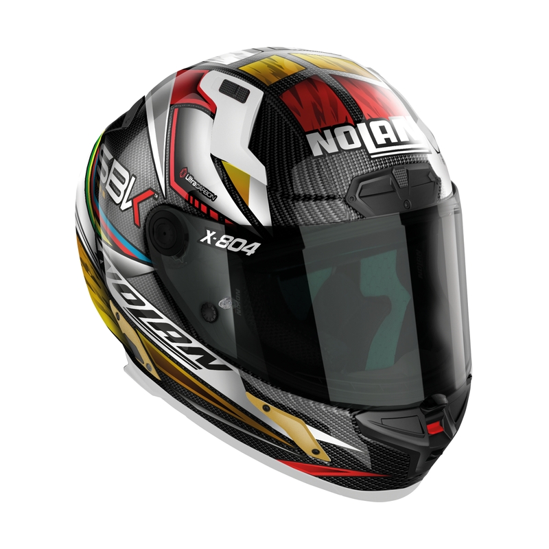 Casca moto integrala Nolan X-804 RS Ultra Carbon SBK negru-rosu-auriu