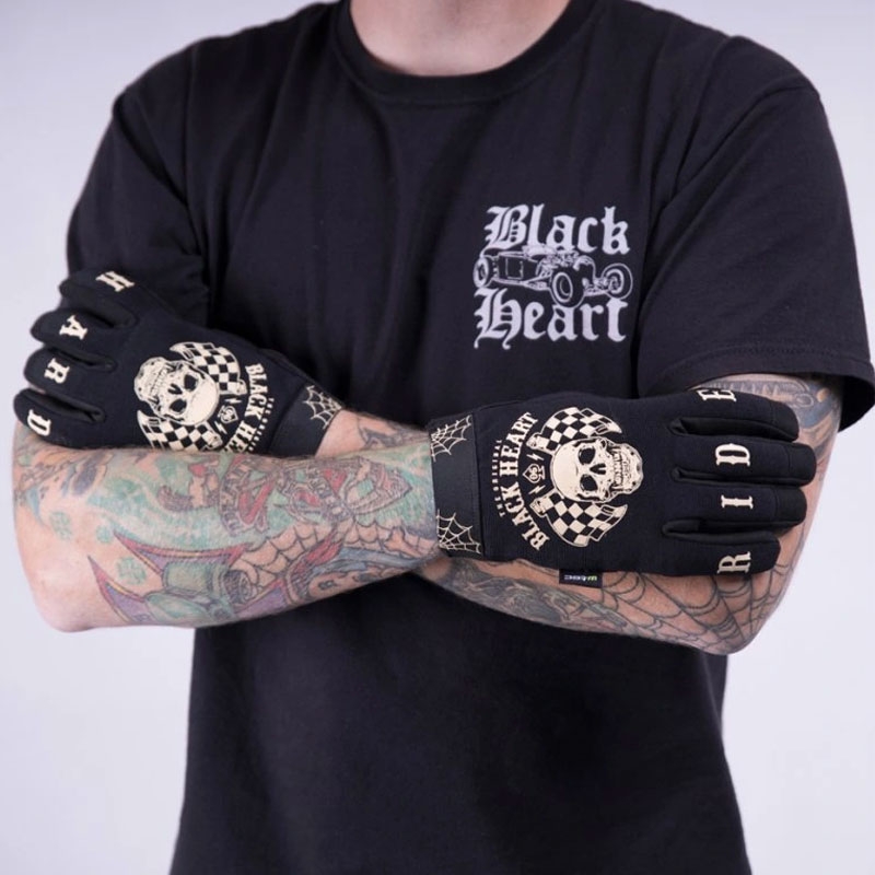 Mănuși Black Heart W-TEC Starter Chopper negre