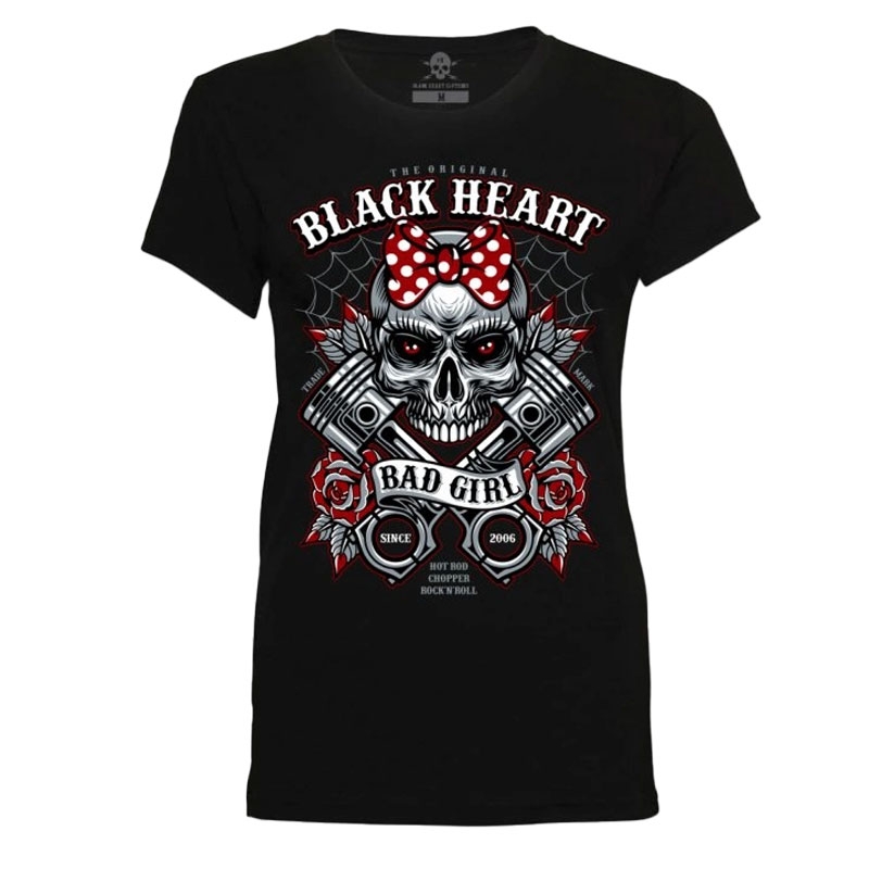 Tricou dama Black Heart Bell Piston negru