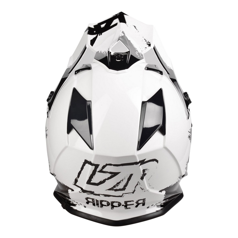 Cască de motocros Lazer OR-1 Ripper alb-negru