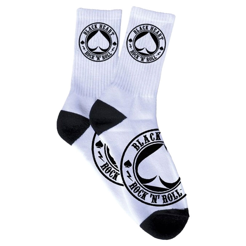 Black Heart Ace Of Spades Sosete Albe