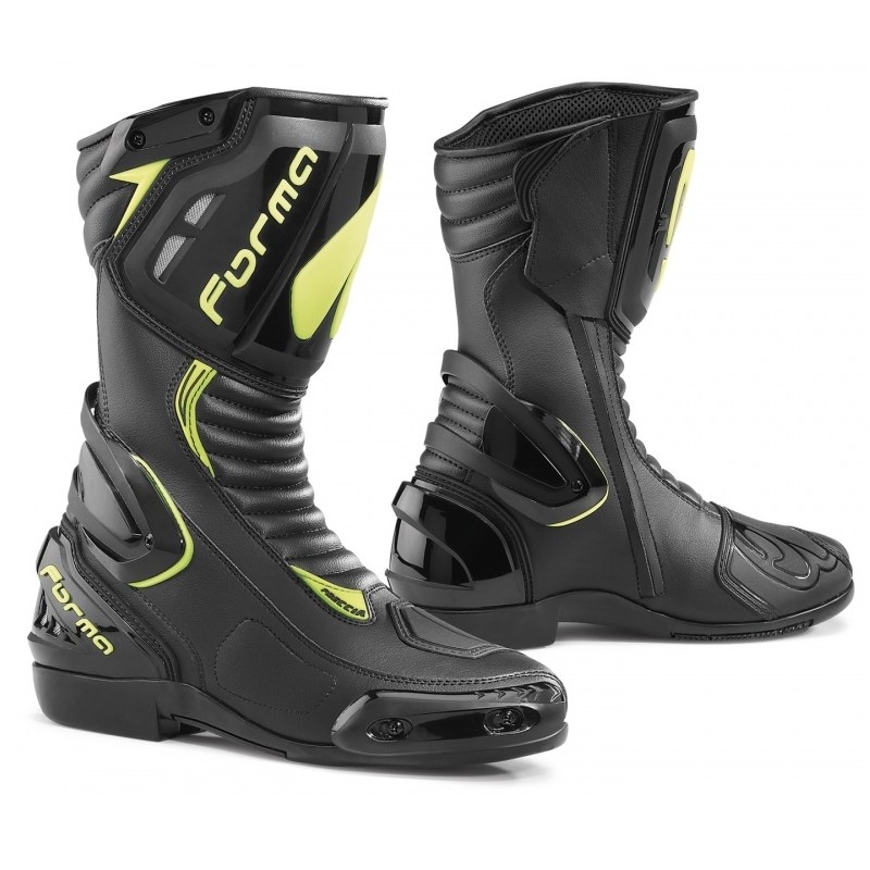 Forma Freccia - cizme de motocicletă negru-galben-fluo