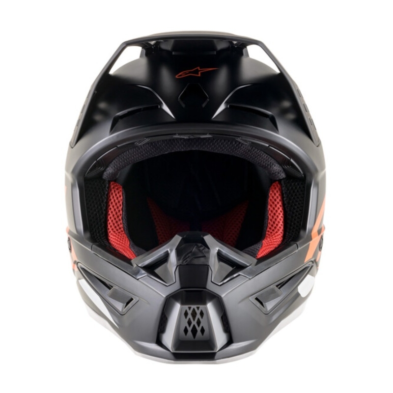 Casca motocross Alpinestars S-M5 Compass negru-portocaliu fluo