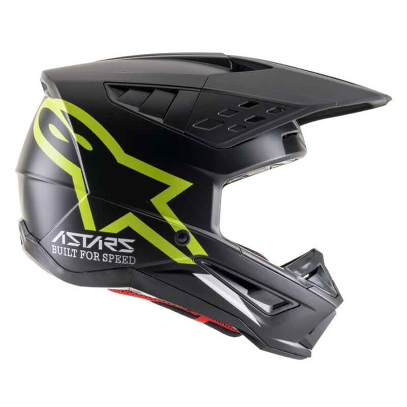 Casca motocross Alpinestars S-M5 Compass negru-galben fluo