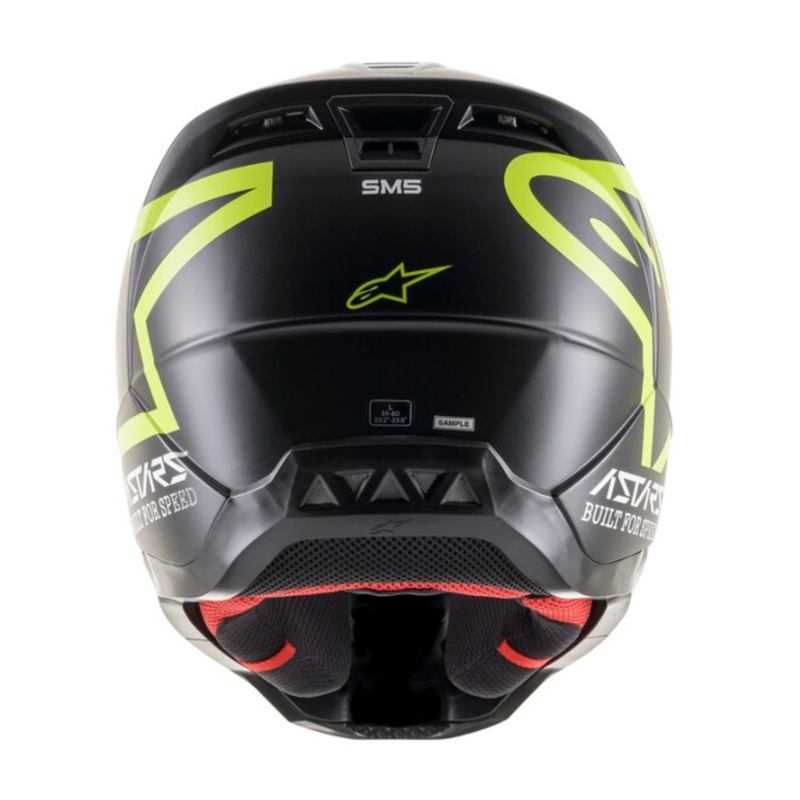 Casca motocross Alpinestars S-M5 Compass negru-galben fluo