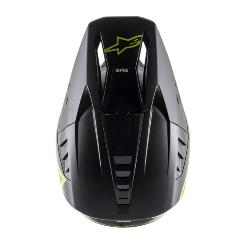 Casca motocross Alpinestars S-M5 Compass negru-galben fluo