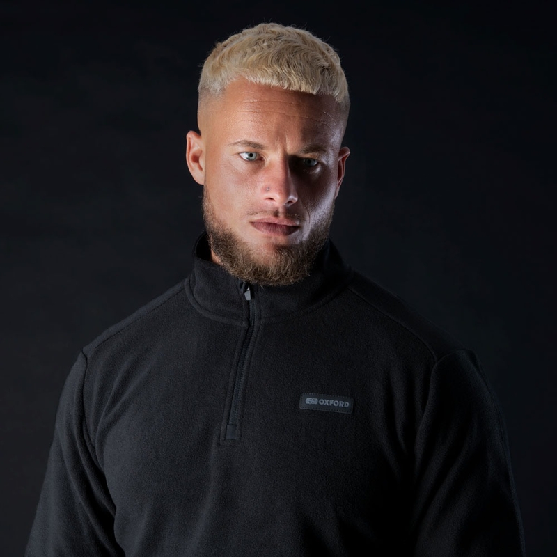 Căptușeală termică pentru jacheta Oxford Advanced Micro Fleece 1/2 Neck, neagră