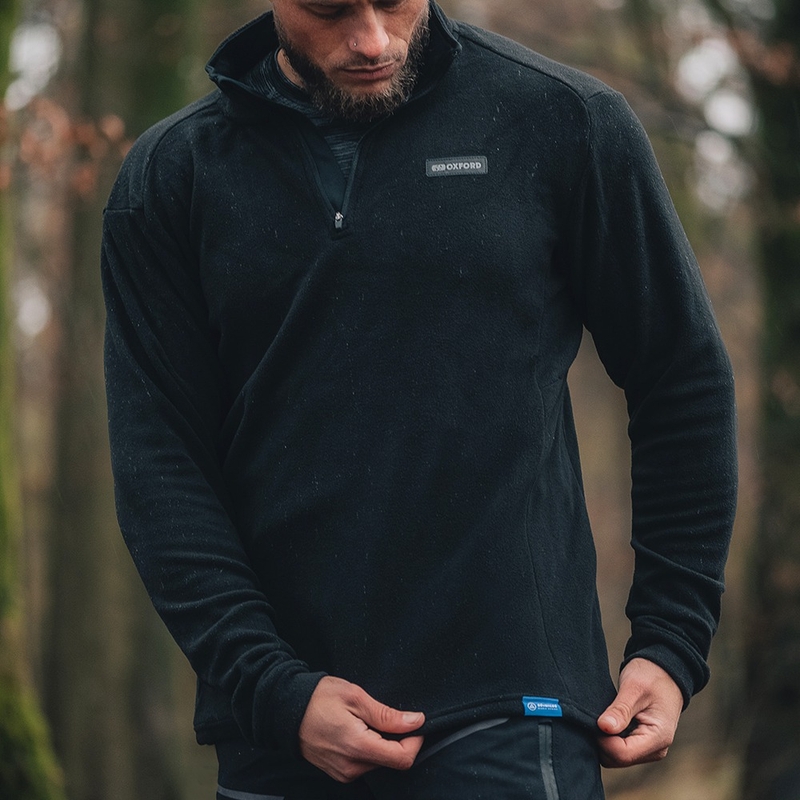 Căptușeală termică pentru jacheta Oxford Advanced Micro Fleece 1/2 Neck, neagră