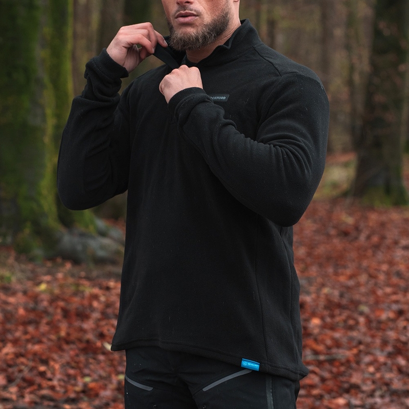 Căptușeală termică pentru jacheta Oxford Advanced Micro Fleece 1/2 Neck, neagră